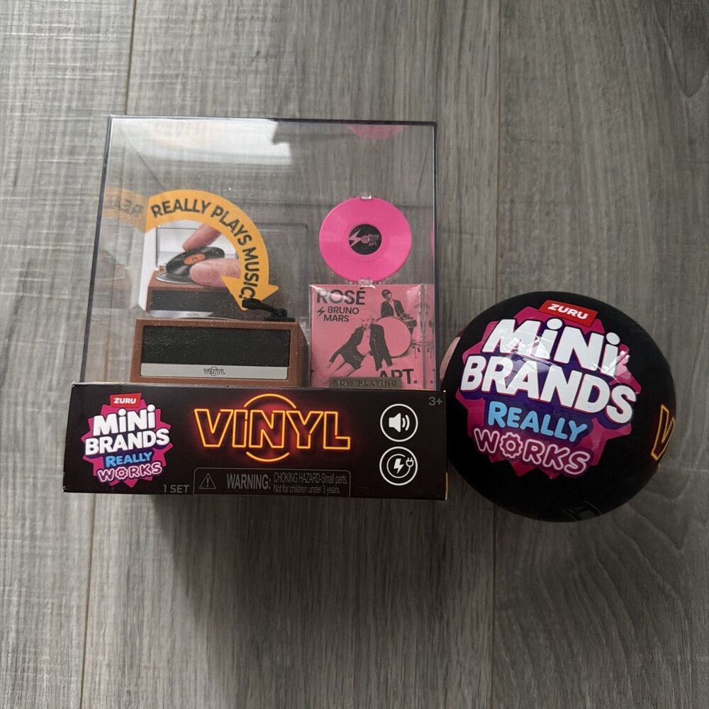 Mini Brands Really Works Vinyl Record Player Series 1 & 1 Capsule COMBO IN HAND✅